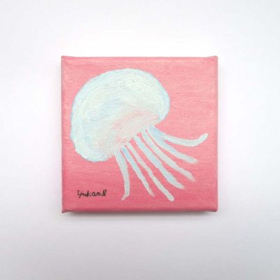 mini canvas painting jellyfish dream