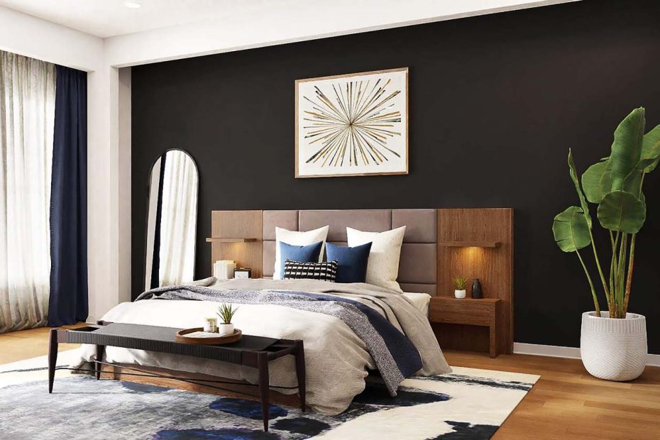 hang wall art above the bed