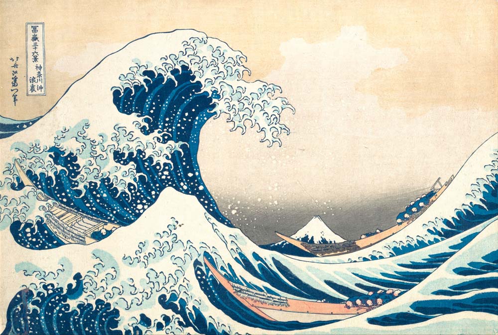 Japanese art ukiyoe The Great Wave off Kanagawa