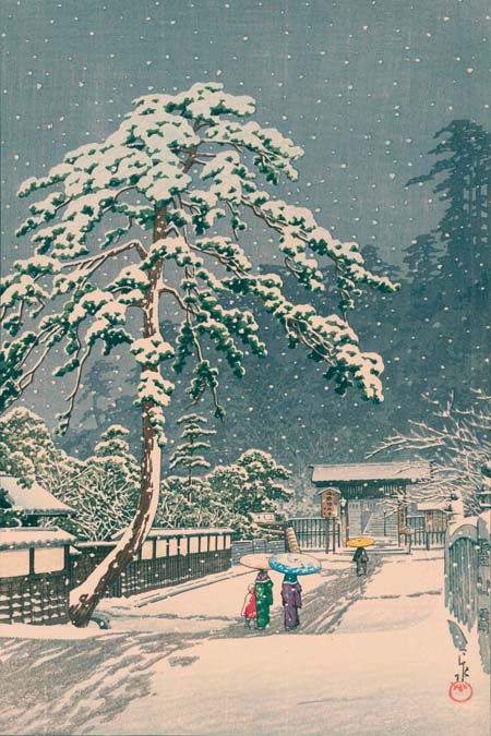 Japanese winter art, Ikegami Honganji temple